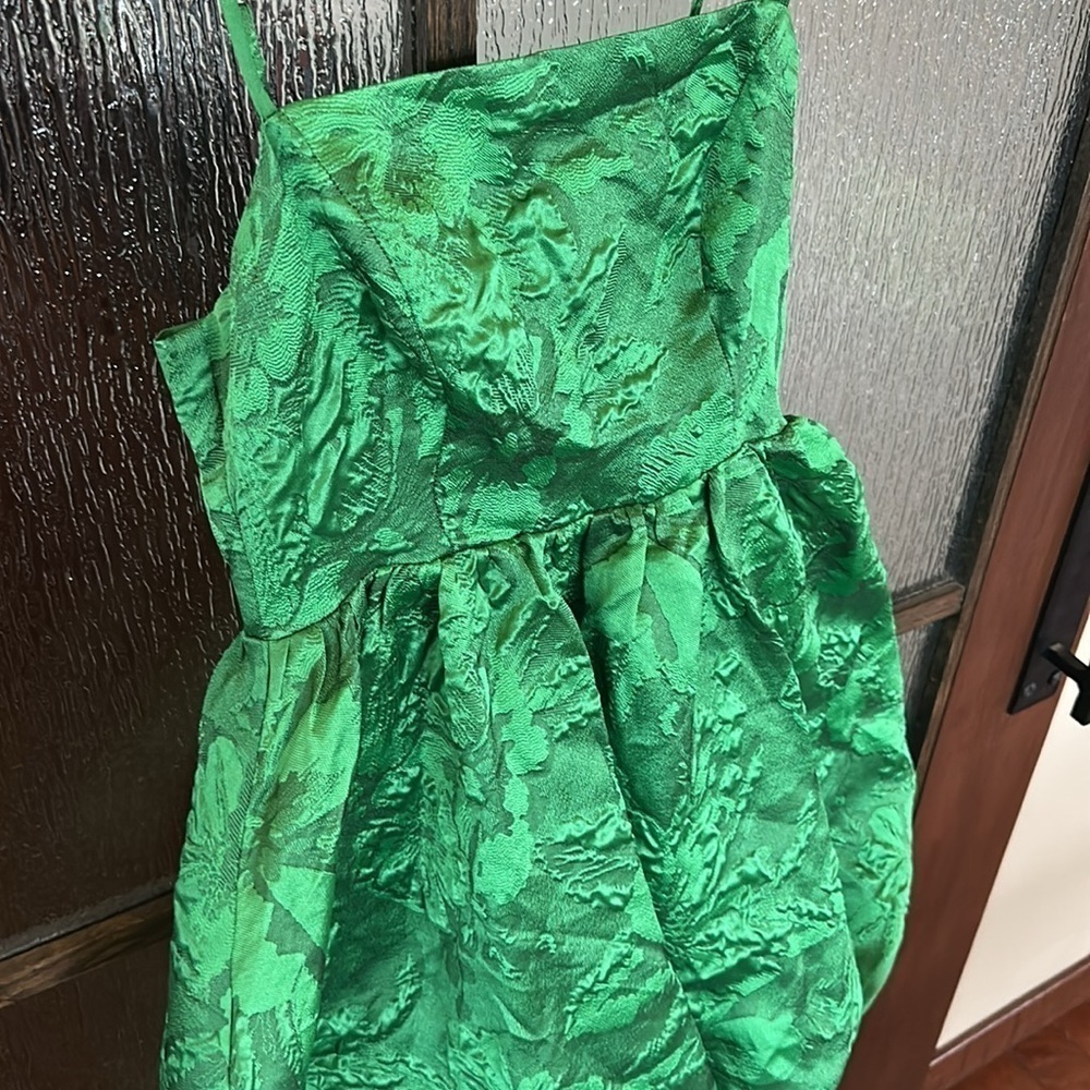 Anthropologie Green Jacquard Bubble Dress size 6 NWOT - Picture 8 of 10